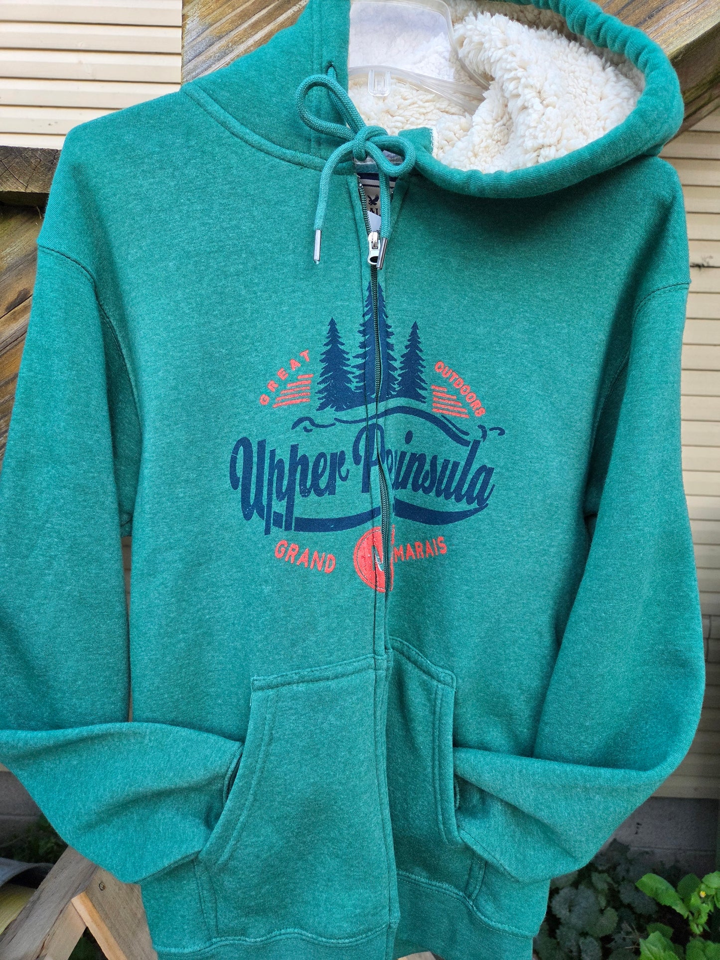 Full zip hoodie Green or Blue