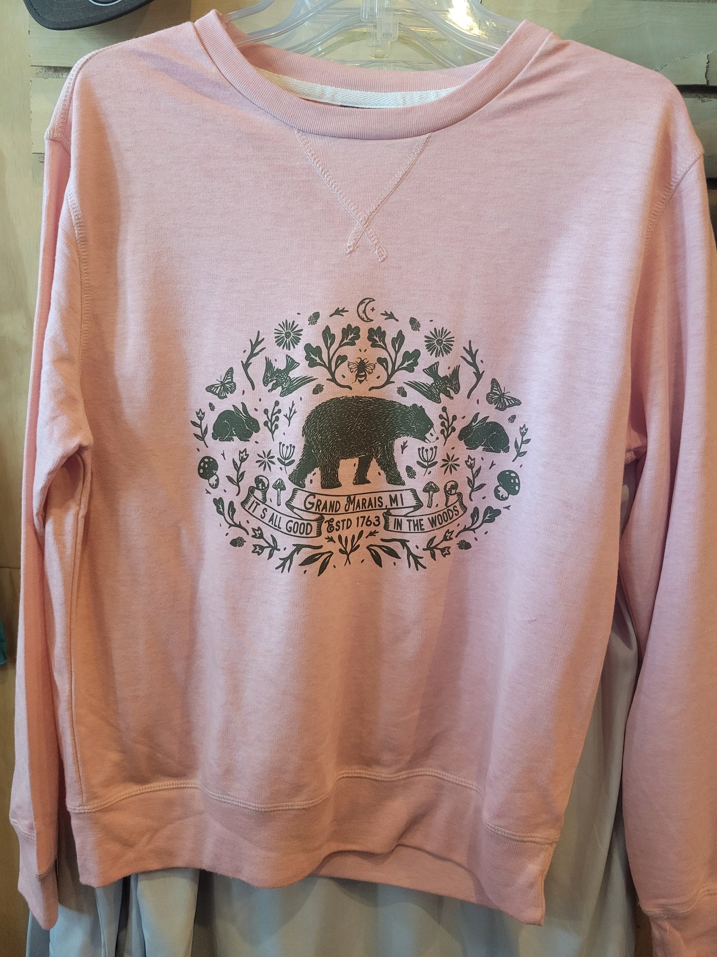 Antique rose crew sweatshirt