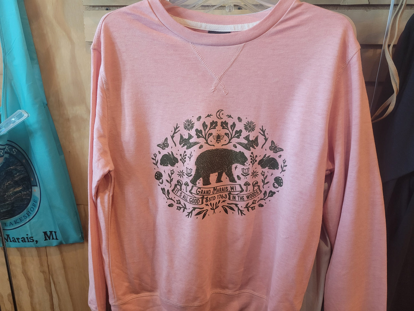 Antique rose crew sweatshirt
