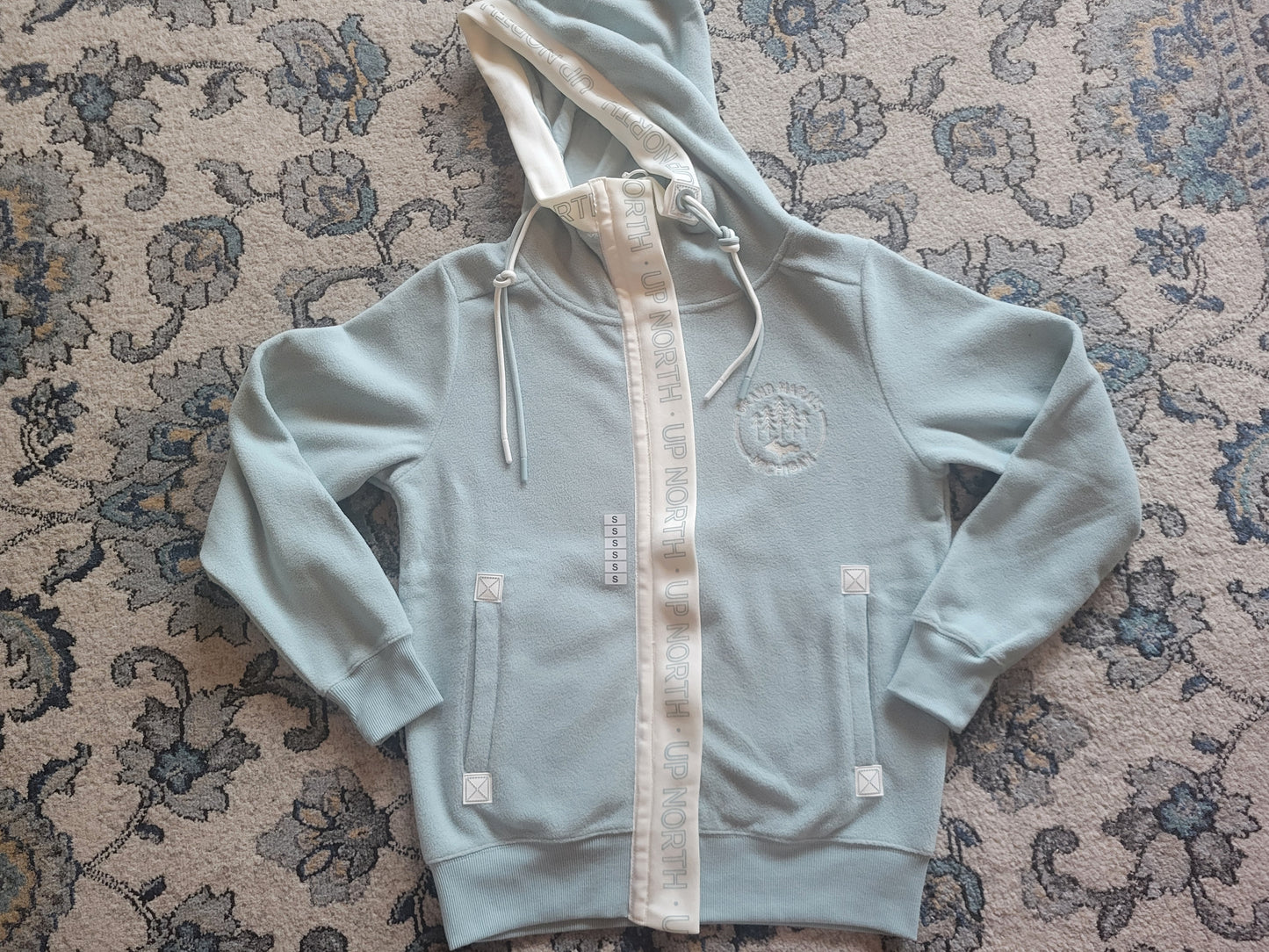 Ladies full zip hooded jacket - sage