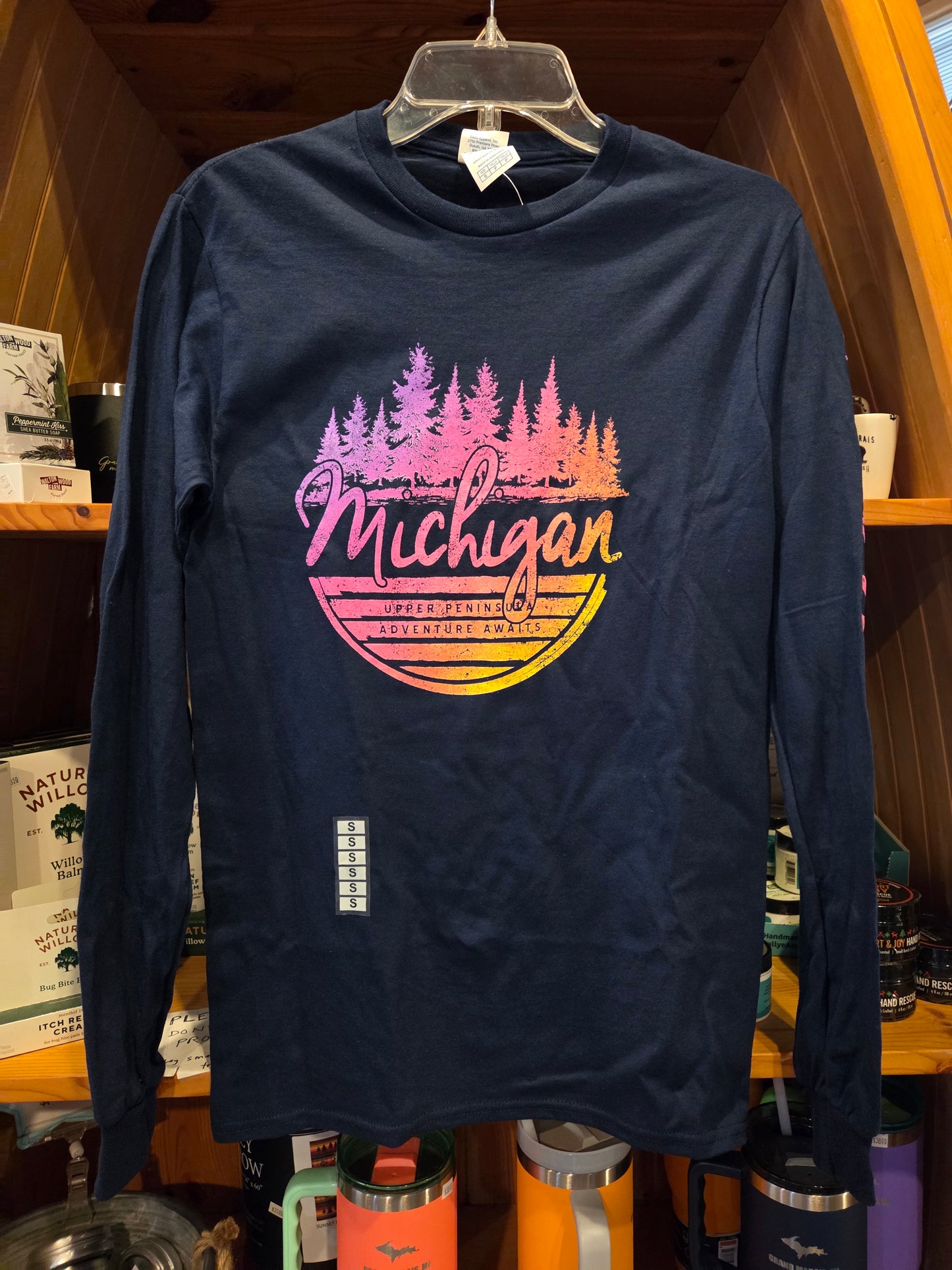 Long sleeve t shirt - navy or white