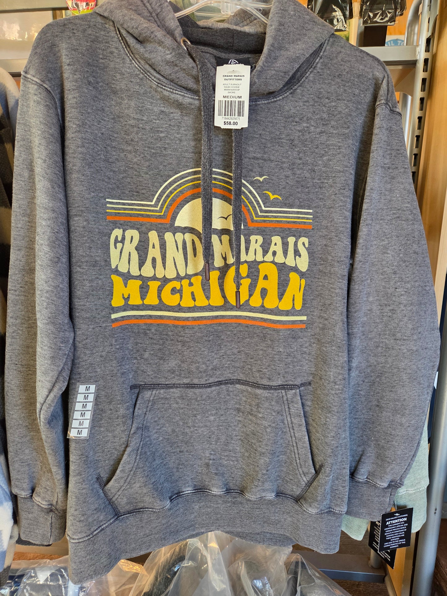 Groovy burnout wash hoodie