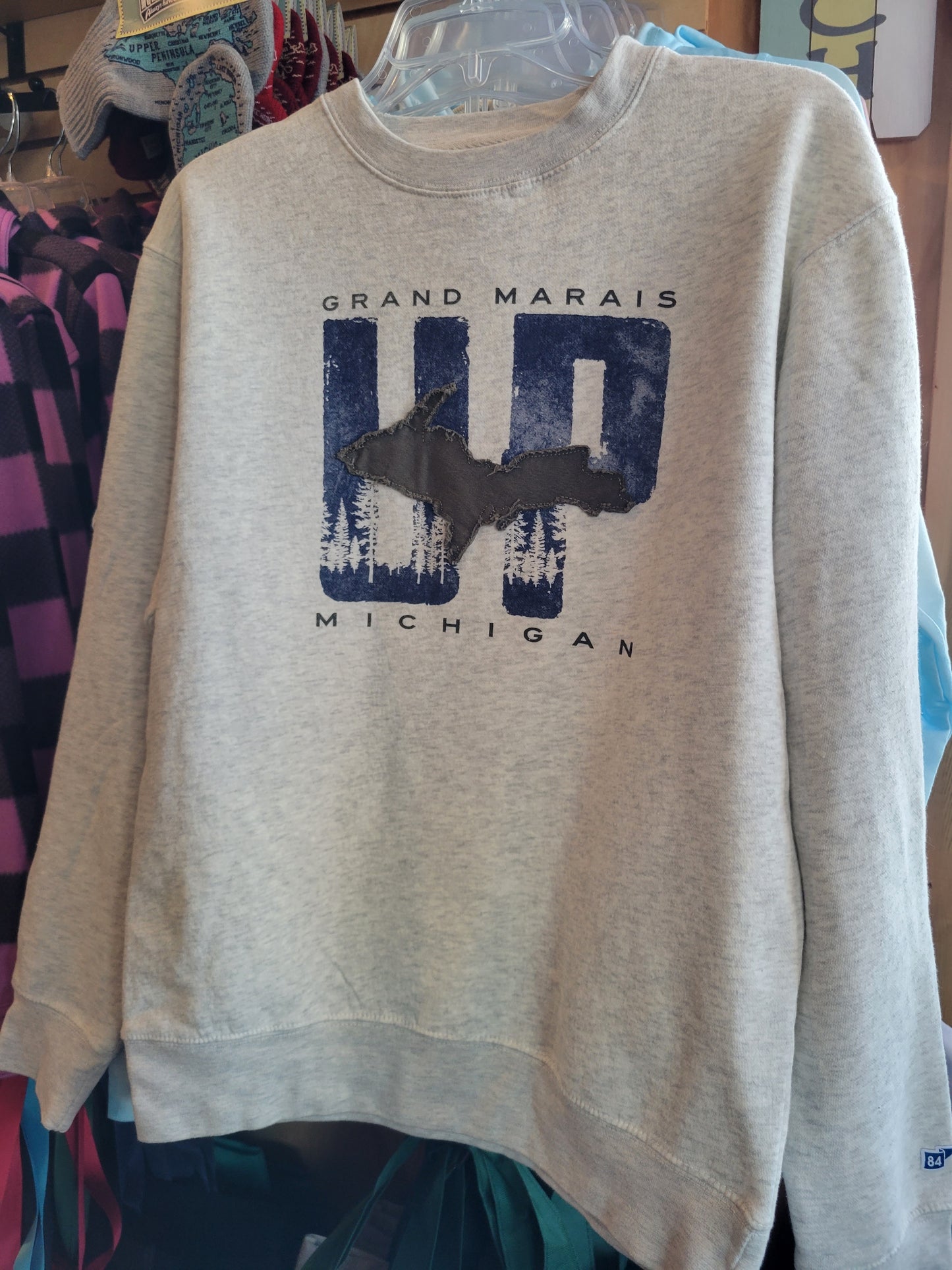 Crew sweatshirt - distressed U.P