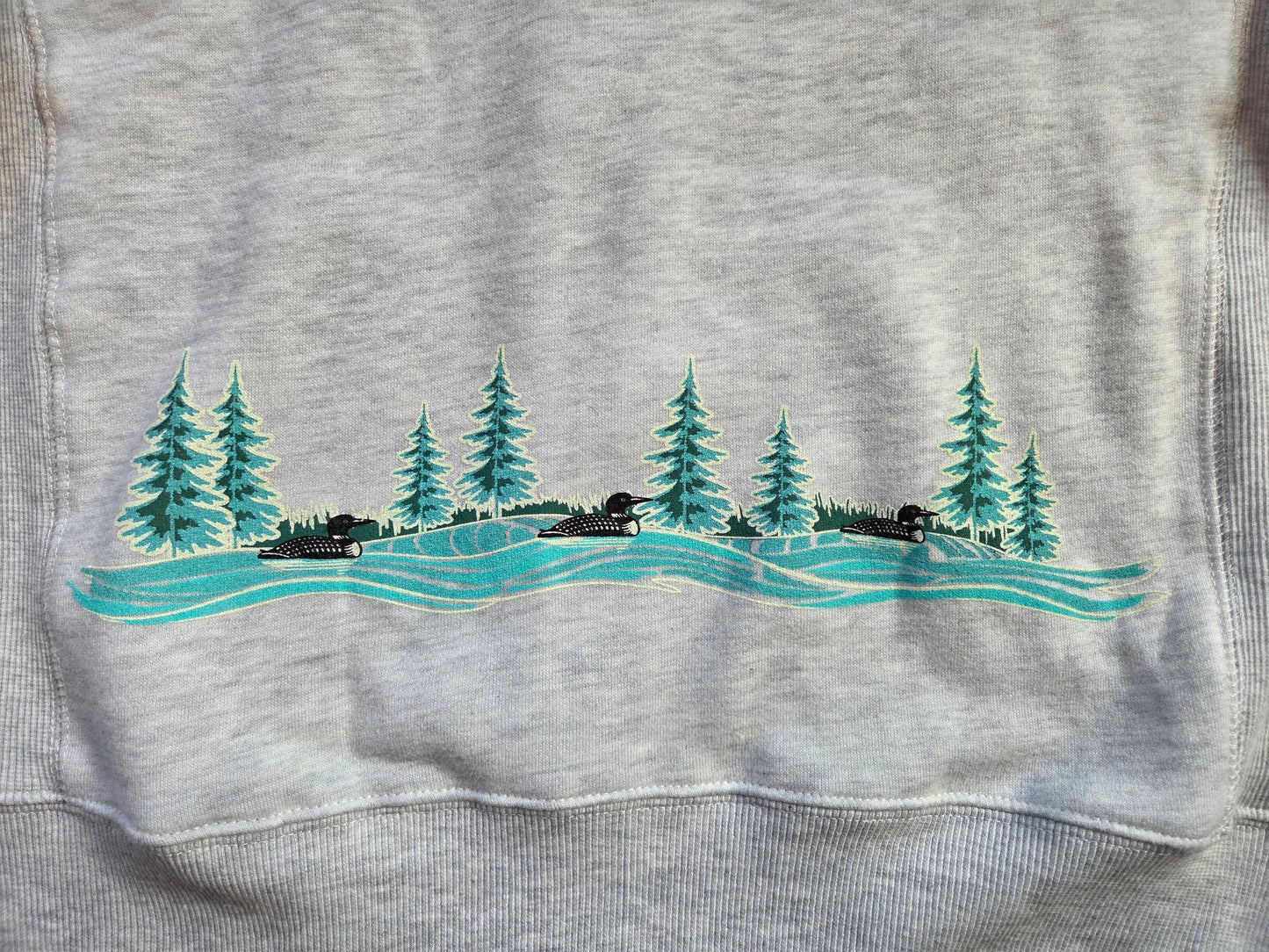 Hoodie with loons on back