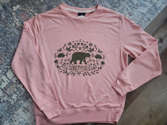 Antique rose crew sweatshirt