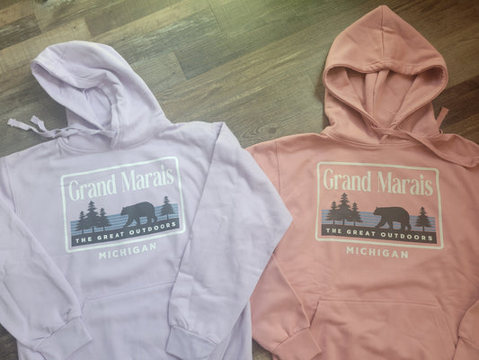 Adult Great Outdoors hoodie - pink or lilac