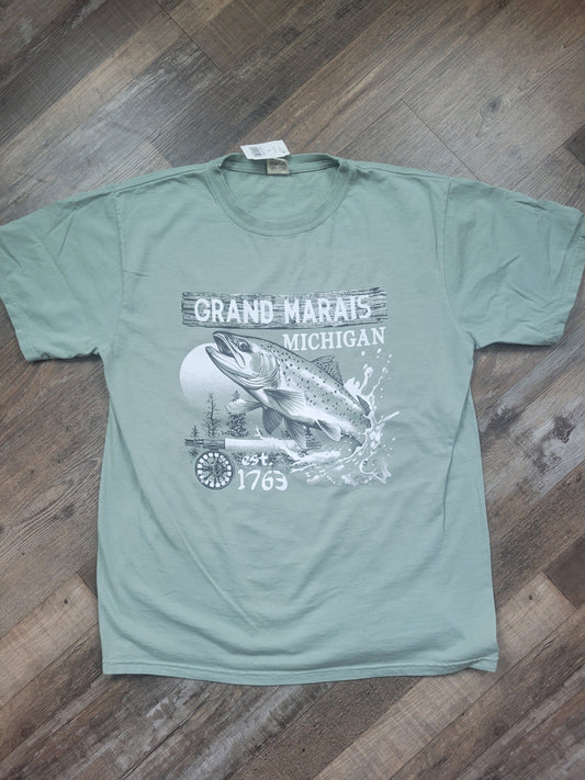 Light green trout short sleeve