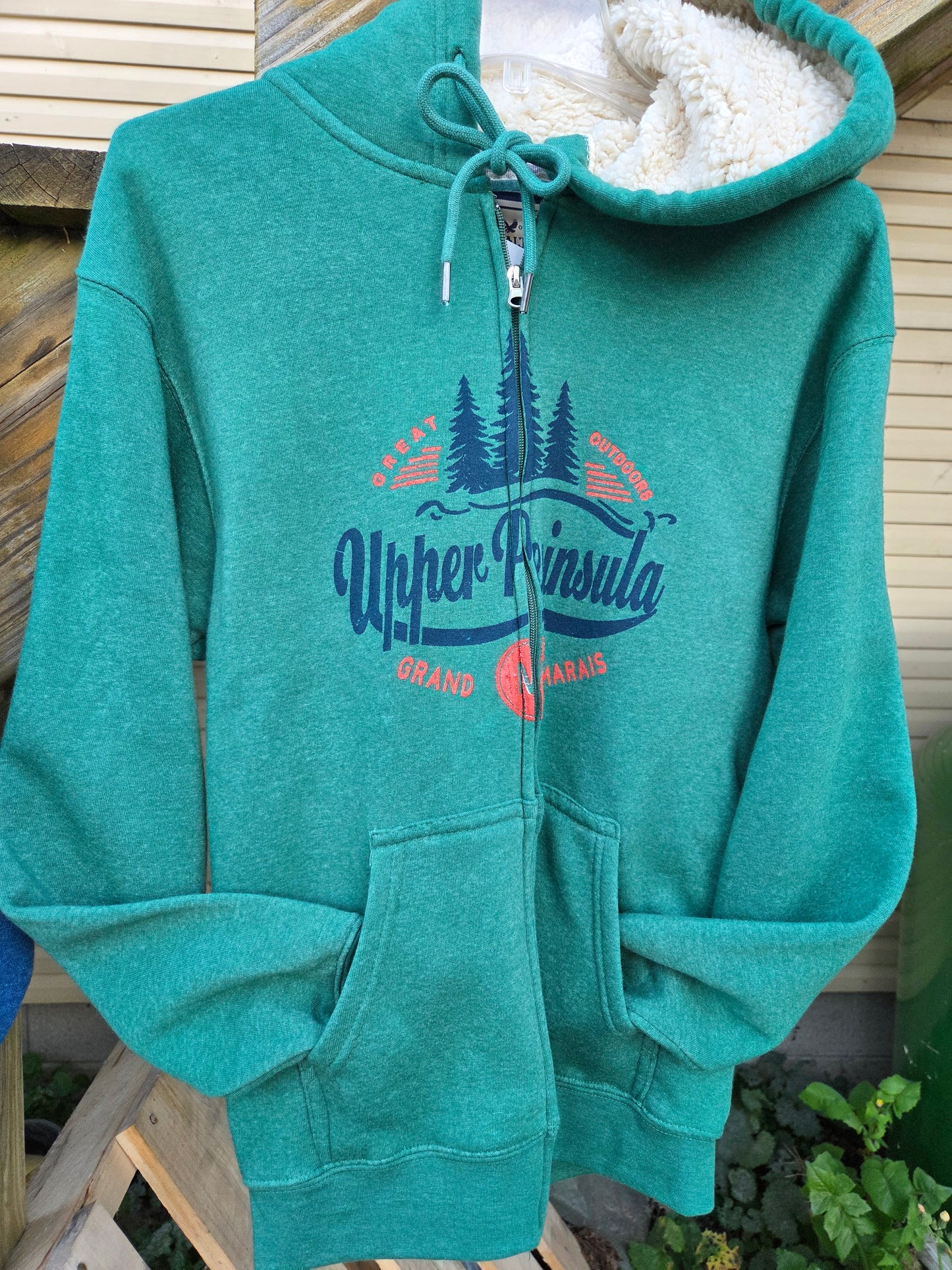 Full zip hoodie Green or Blue