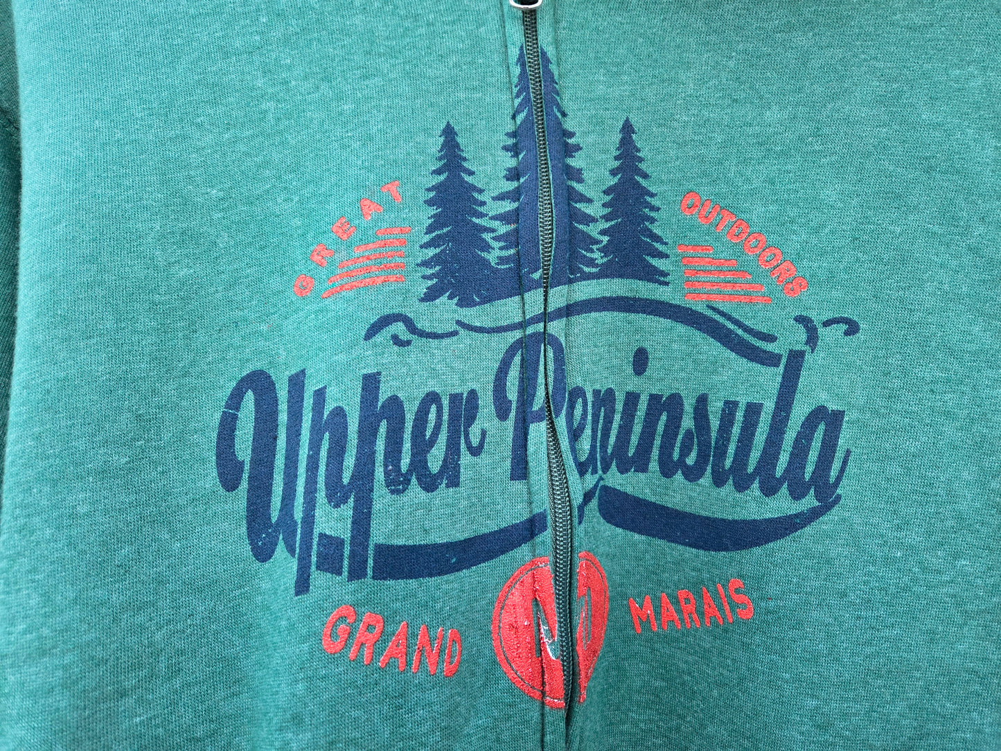 Full zip hoodie Green or Blue