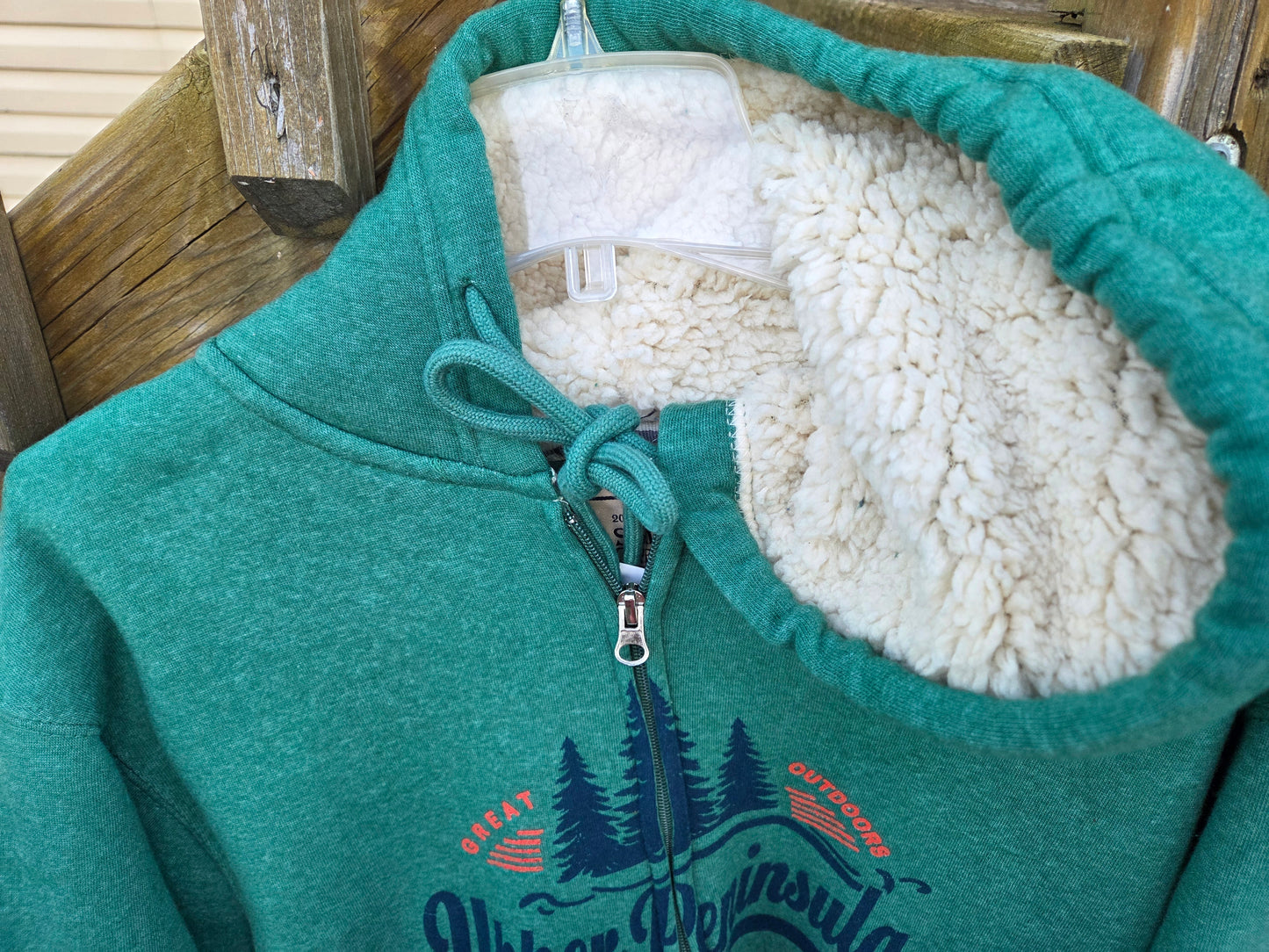 Full zip hoodie Green or Blue