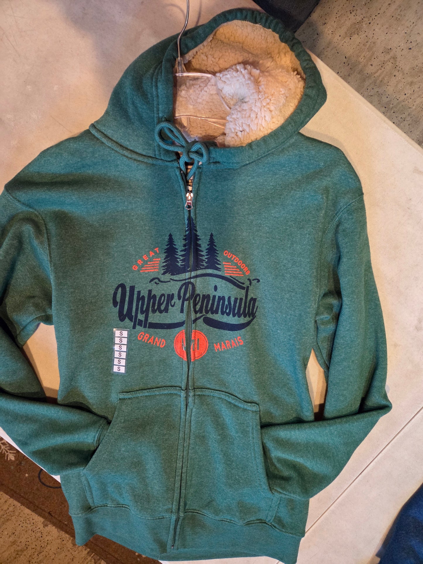 Full zip hoodie Green or Blue