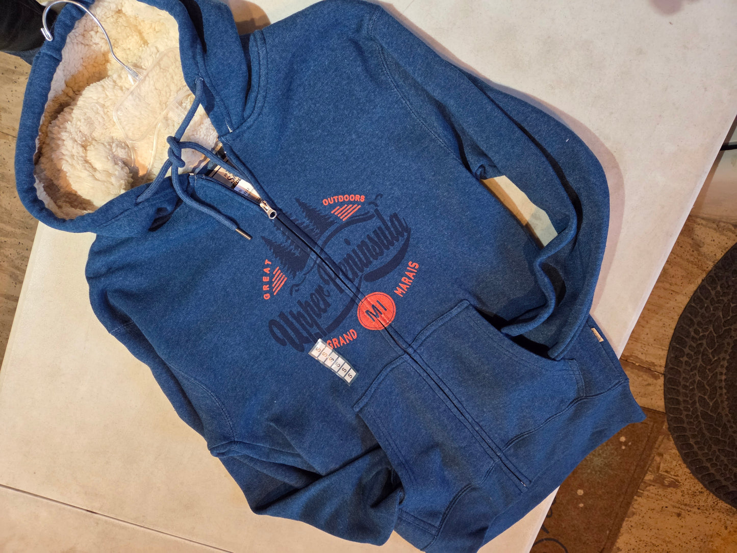 Full zip hoodie Green or Blue