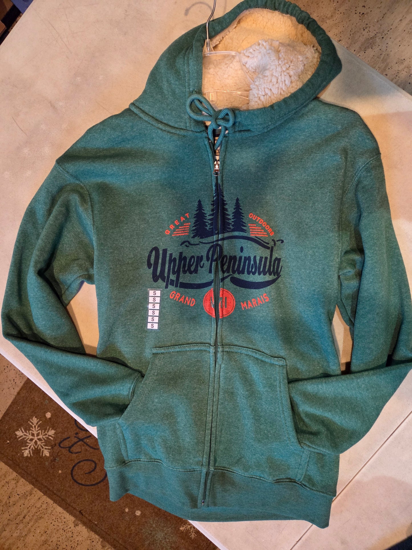 Full zip hoodie Green or Blue