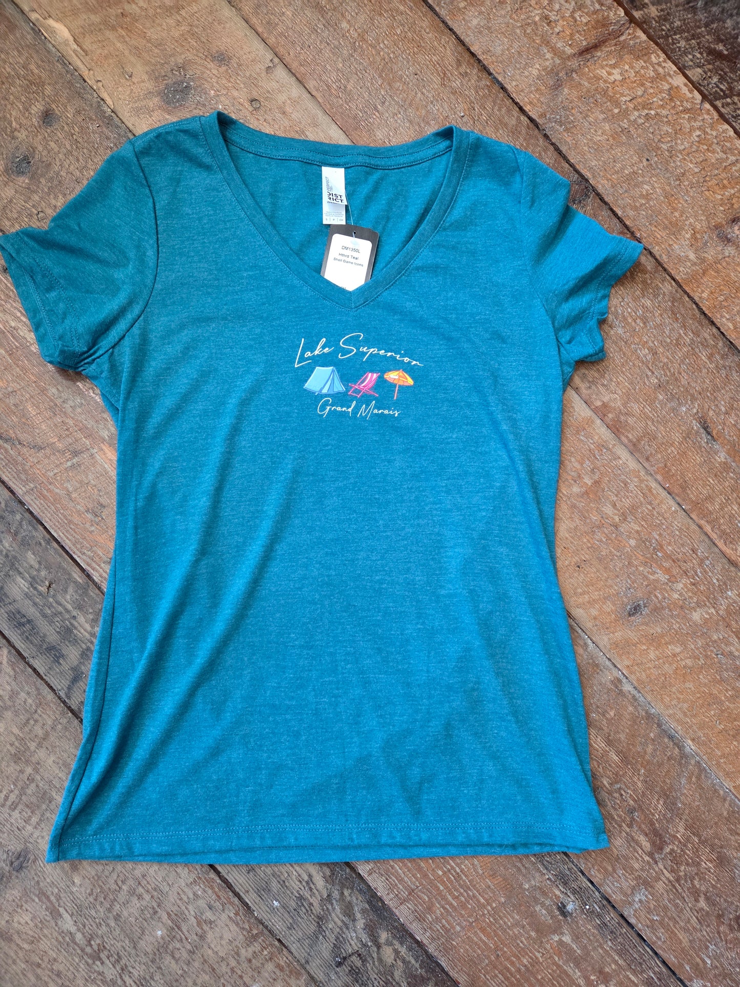 Ladies v neck beach icons