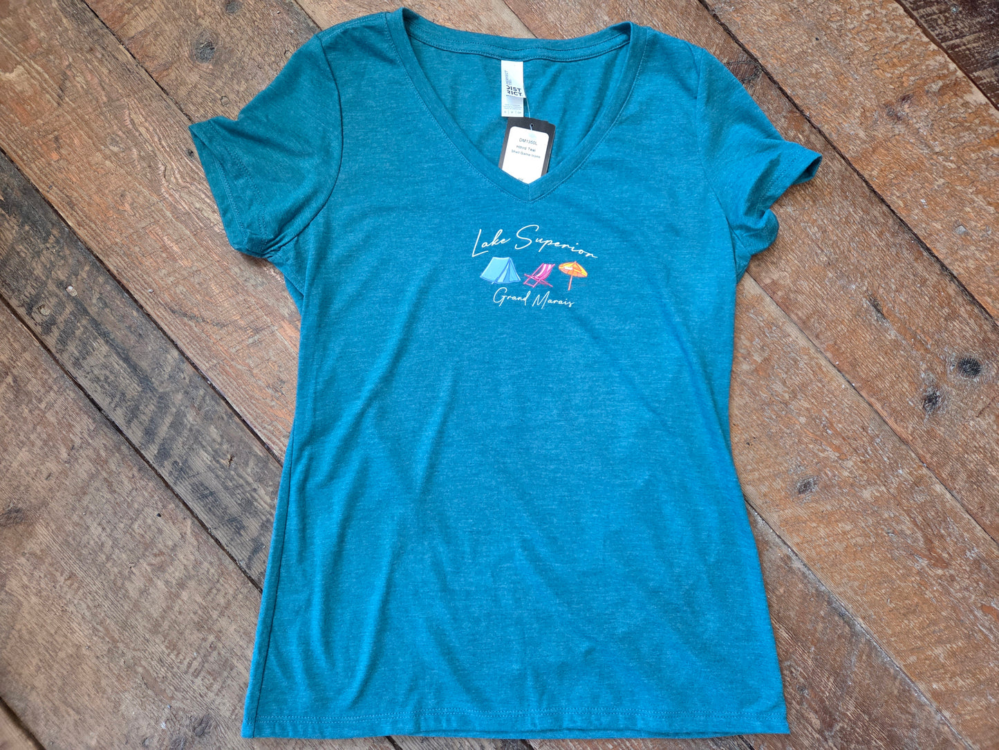 Ladies v neck beach icons