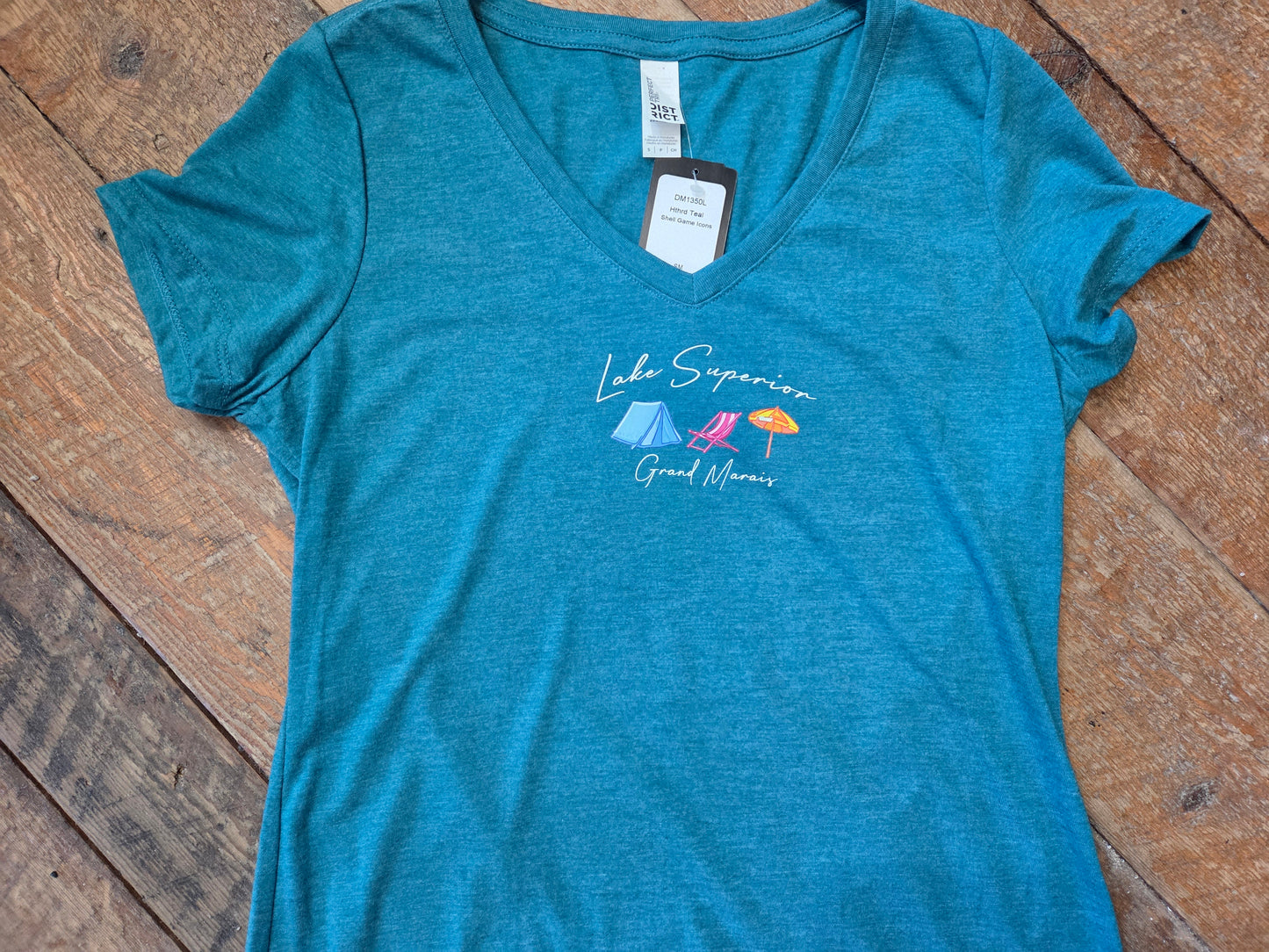 Ladies v neck beach icons