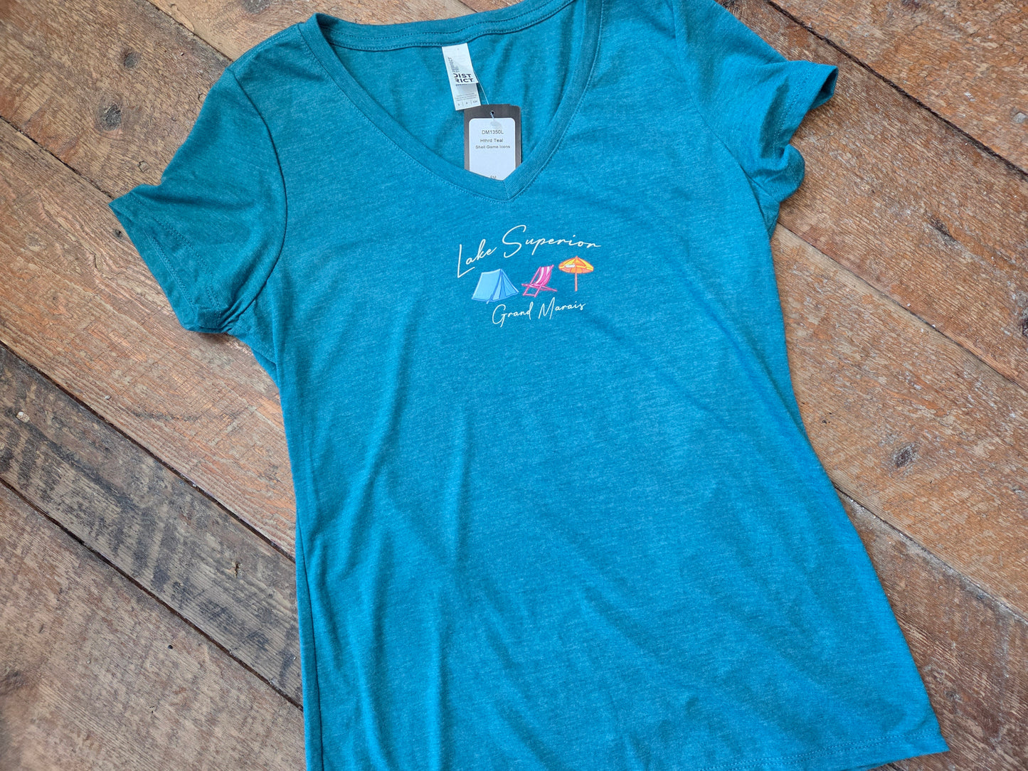 Ladies v neck beach icons