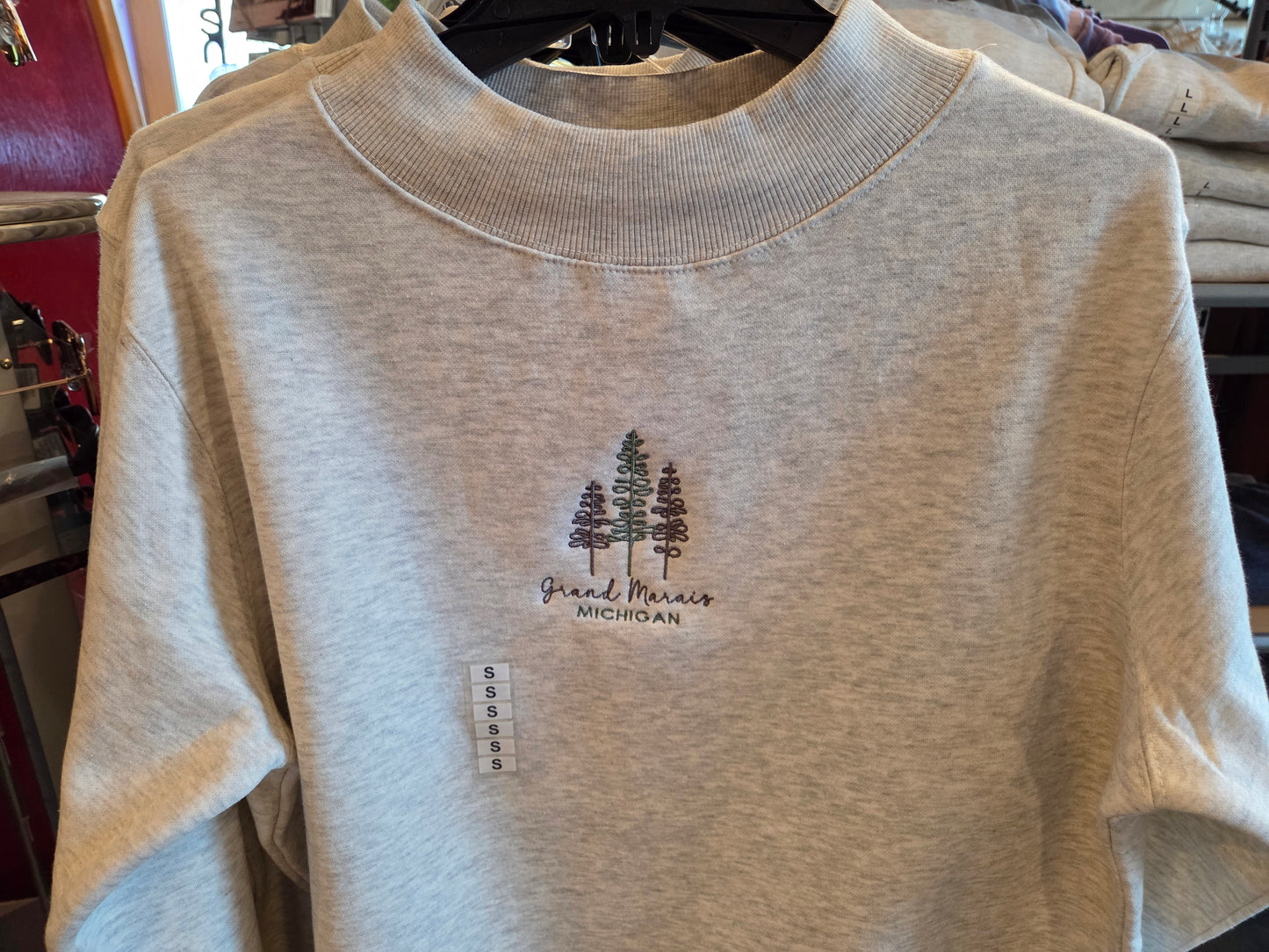 Mock neck - oatmeal color