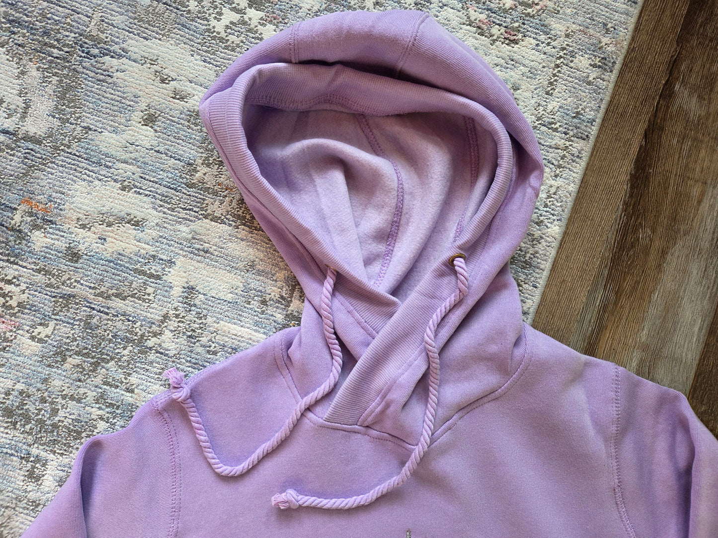 Light purple cross neck hoodie