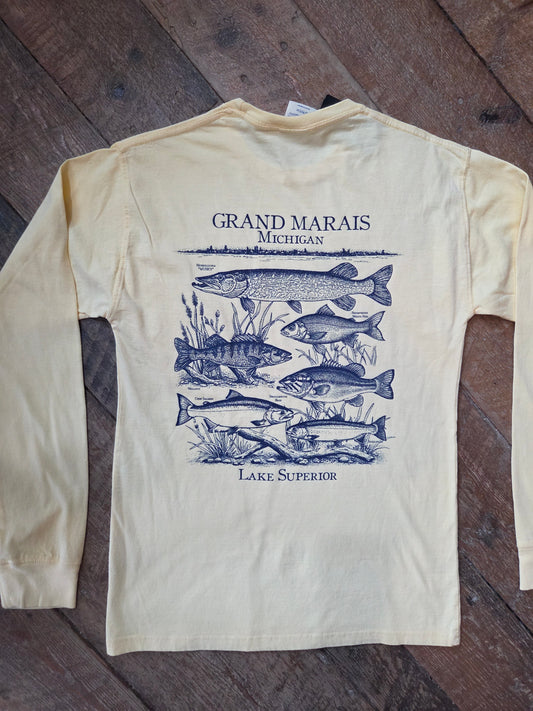 Fishing Lake Superior long sleeve
