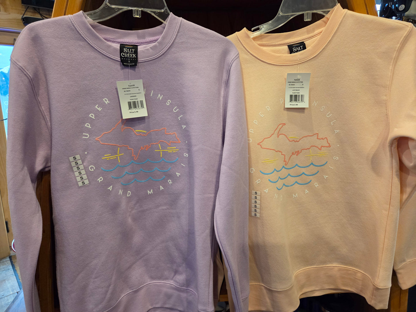 Crew neck sweatshirt - peach or lavender