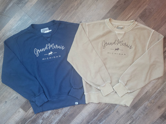 Womens corduroy crew sweatshirt