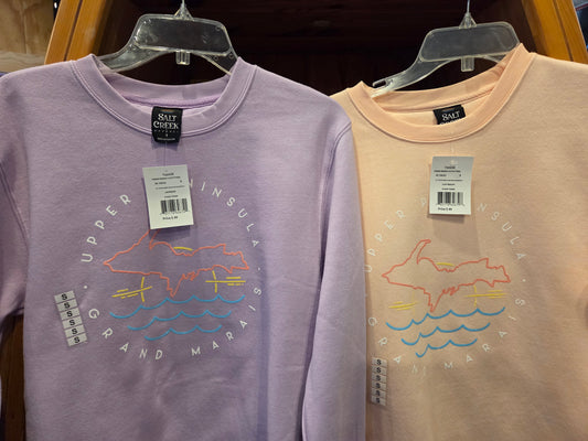 Crew neck sweatshirt - peach or lavender