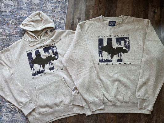 Upper Peninsula Design - Hoodie or Crew