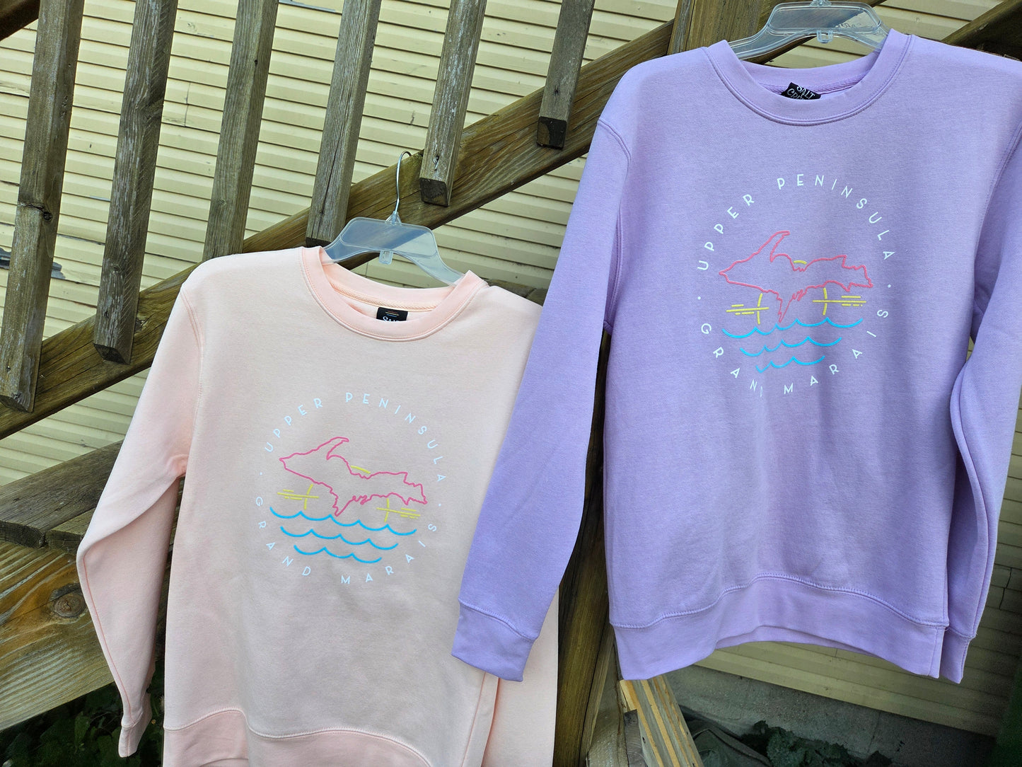 Crew neck sweatshirt - peach or lavender