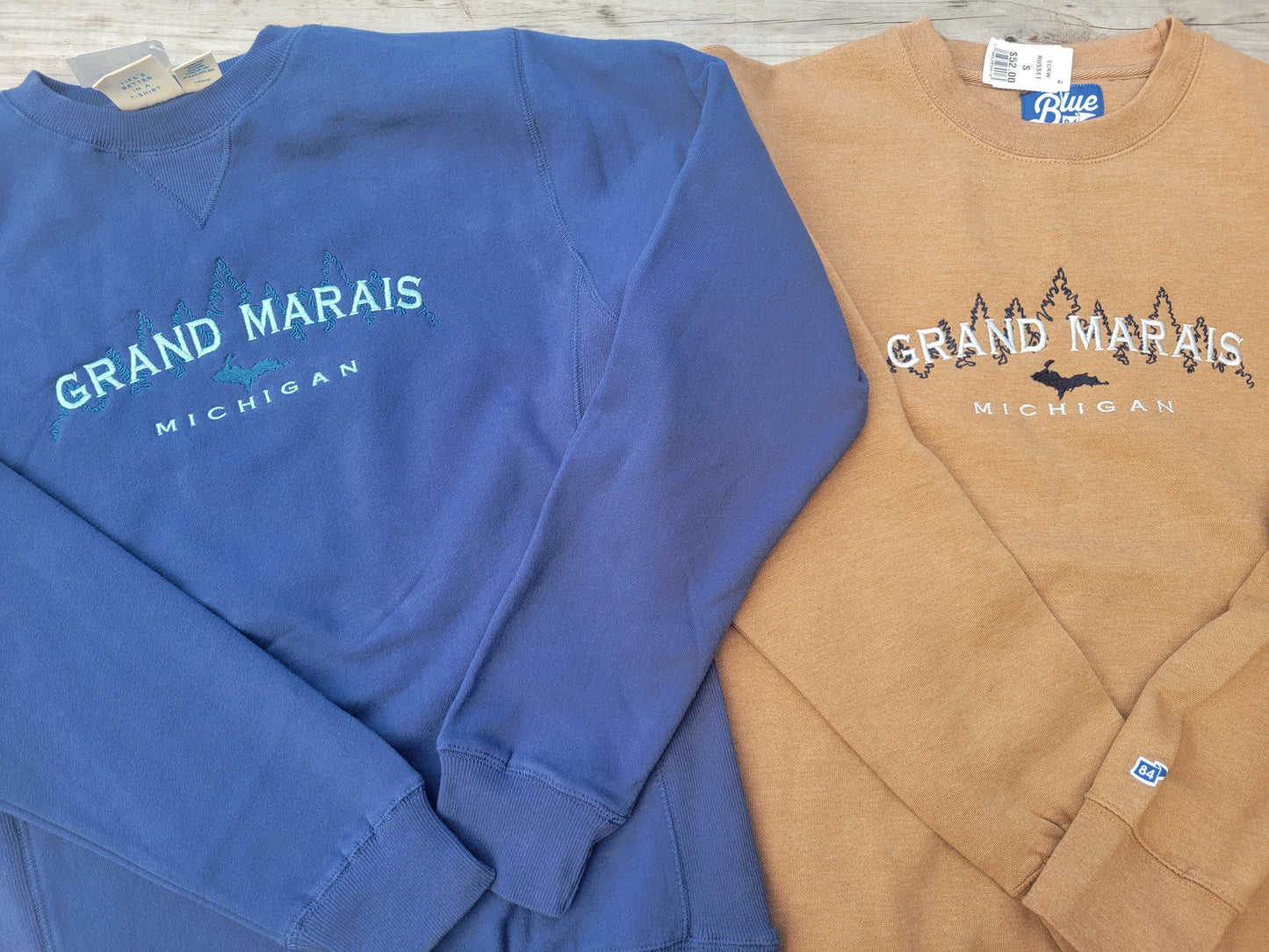 Steel Blue or Russet Brown Crew sweatshirt