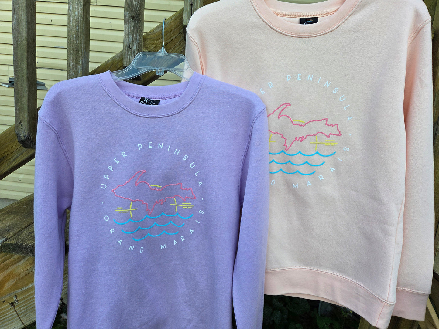 Crew neck sweatshirt - peach or lavender