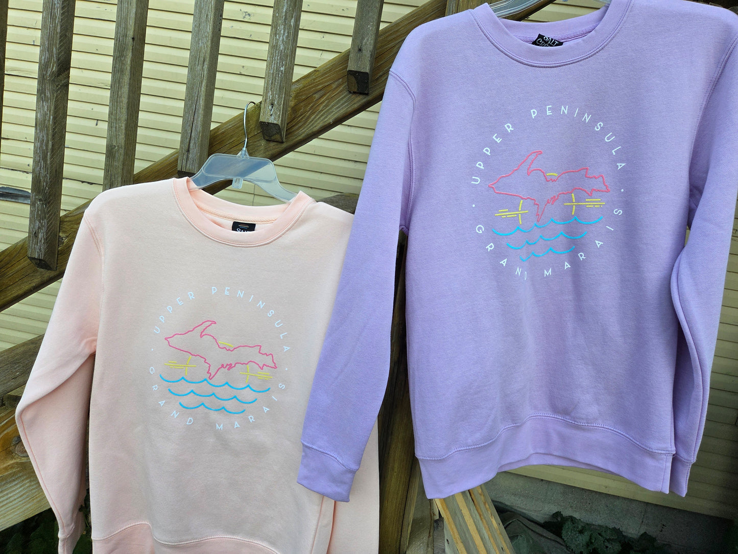 Crew neck sweatshirt - peach or lavender