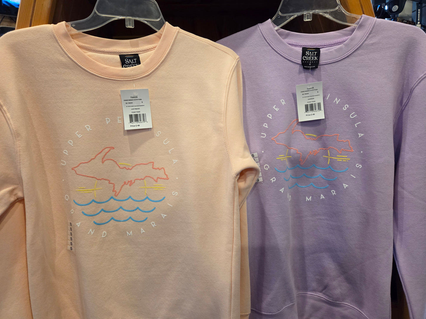 Crew neck sweatshirt - peach or lavender