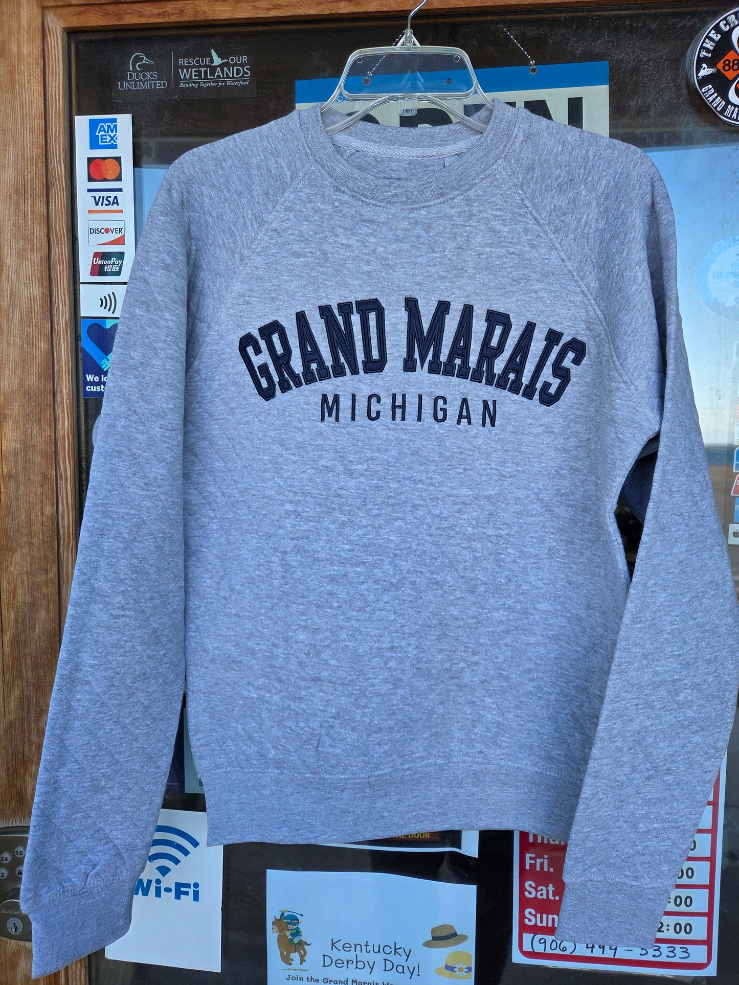 Quilted Raglan Crewneck