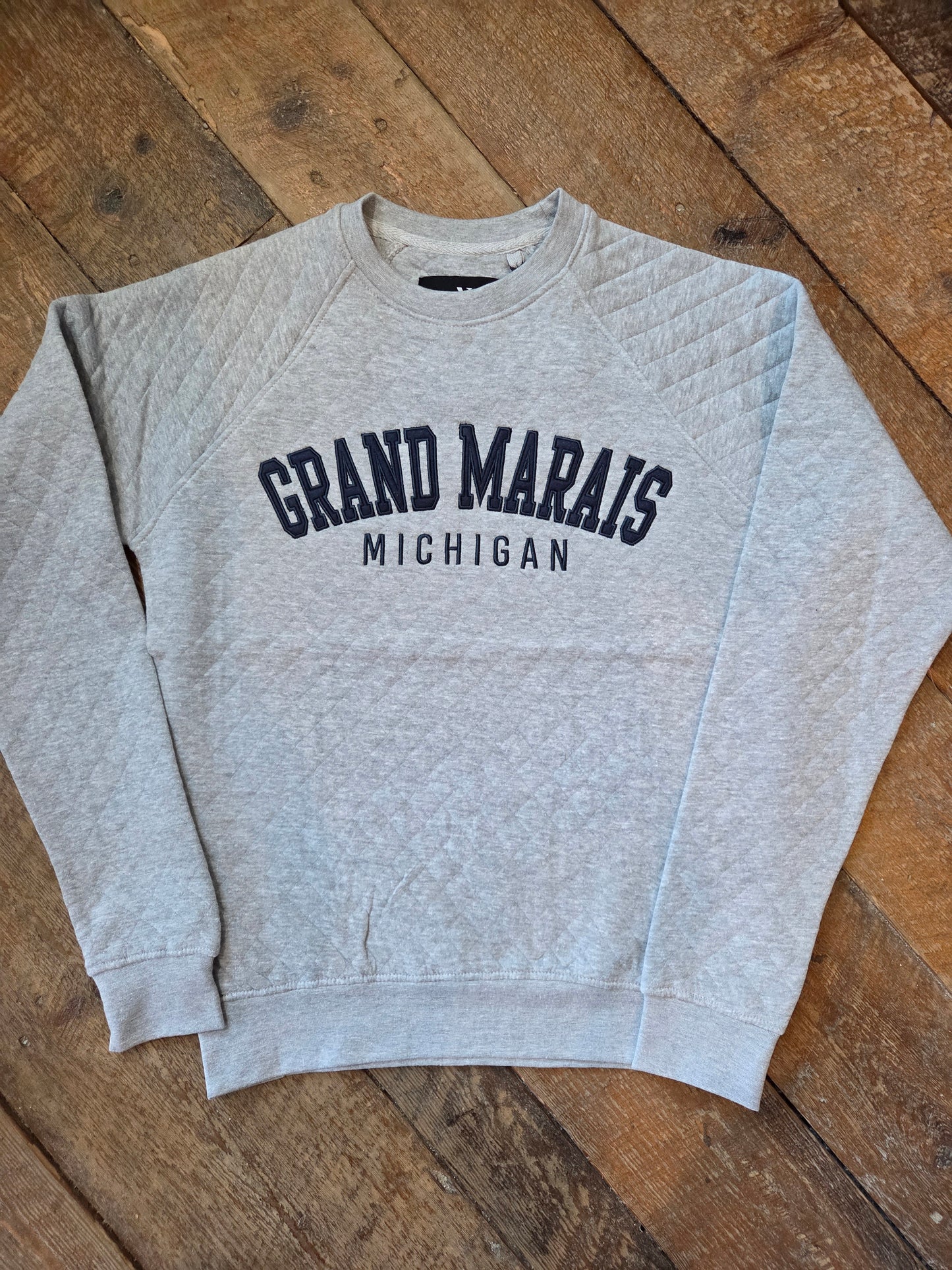 Quilted Raglan Crewneck