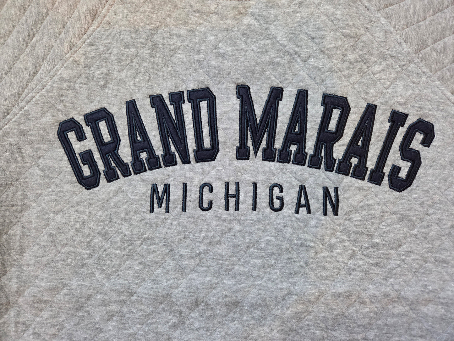 Quilted Raglan Crewneck