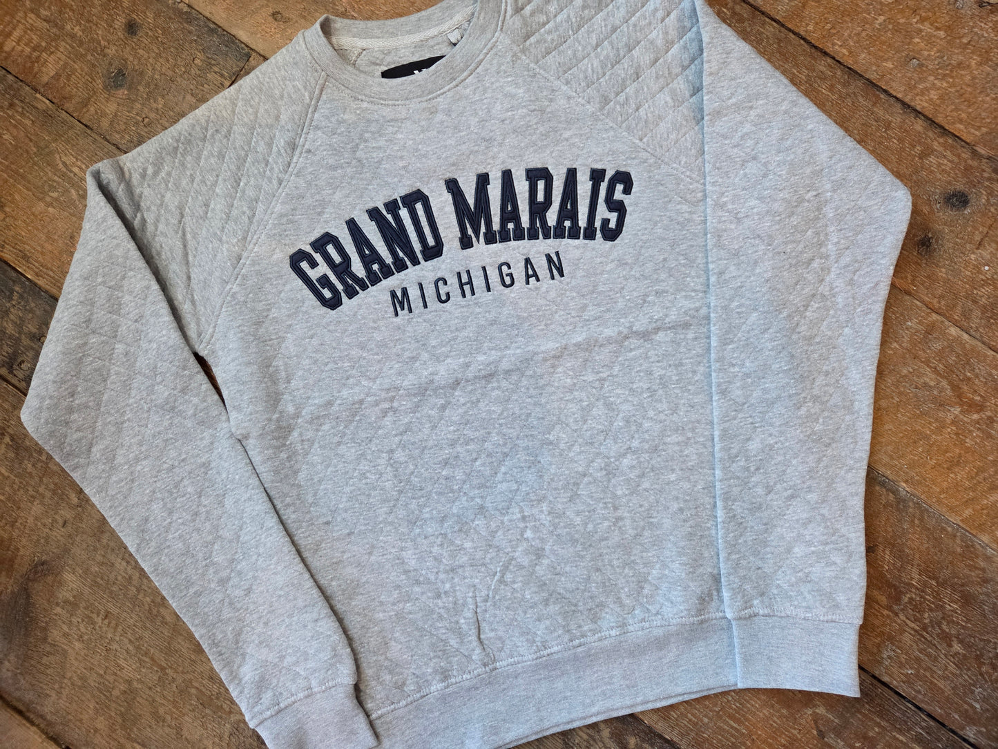 Quilted Raglan Crewneck