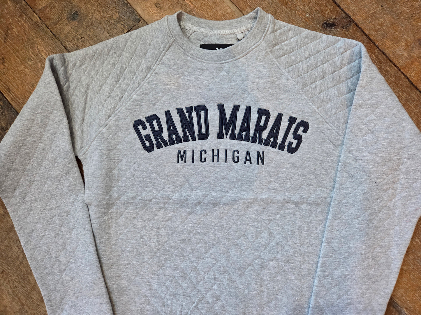 Quilted Raglan Crewneck