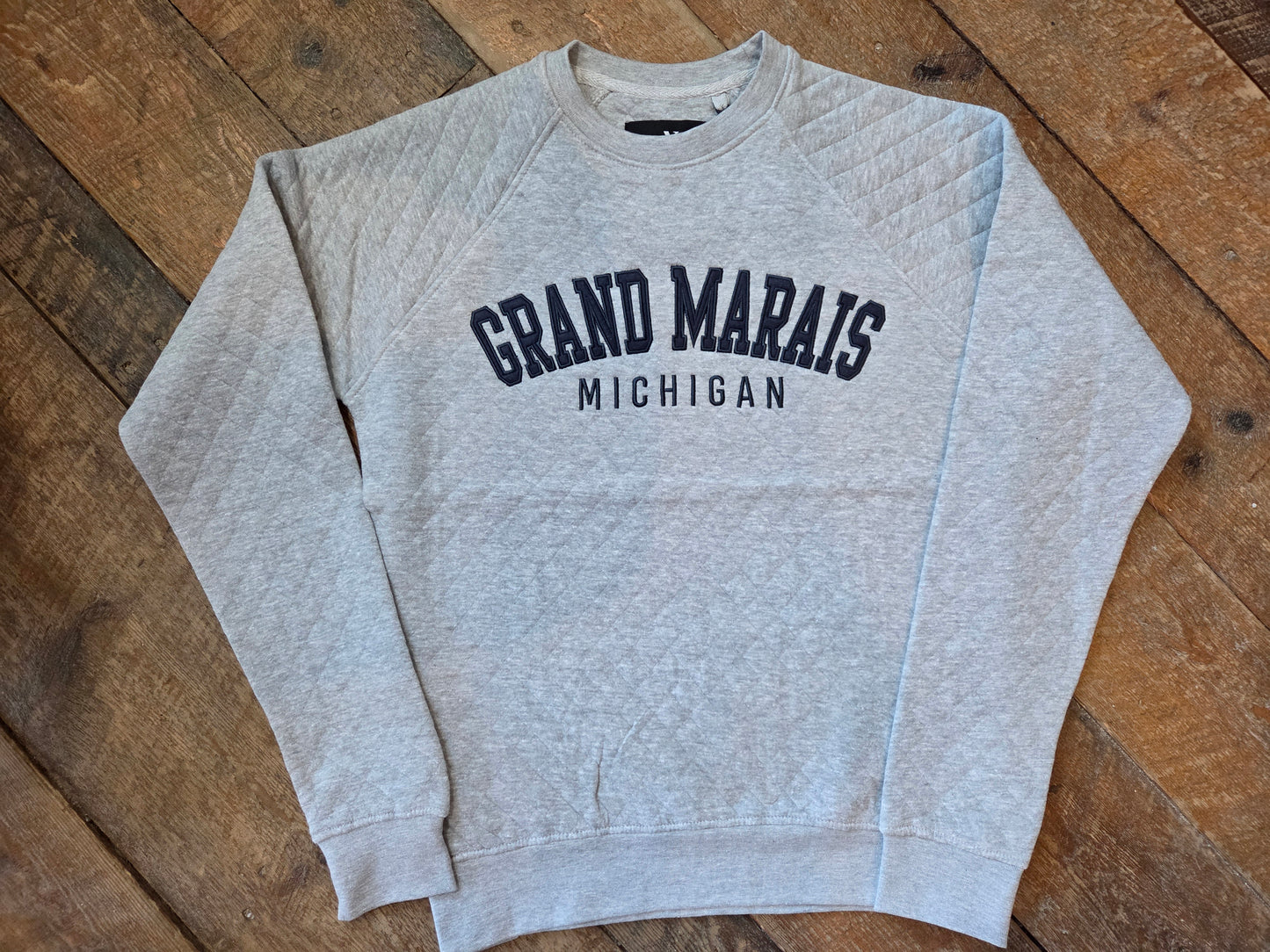 Quilted Raglan Crewneck