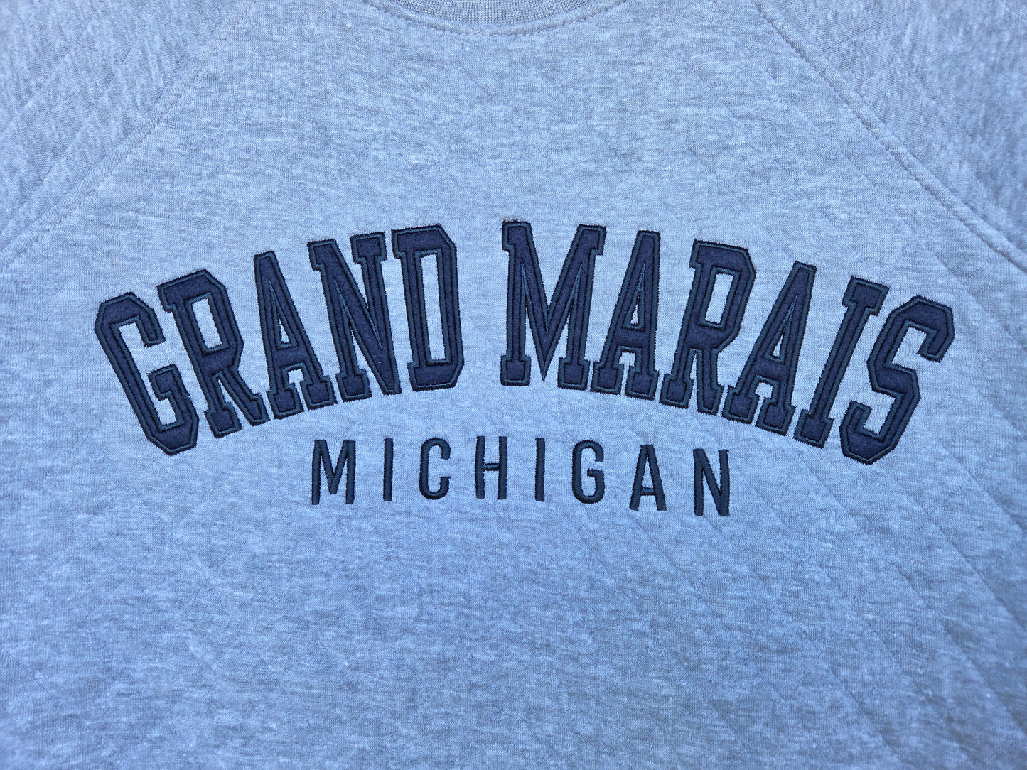 Quilted Raglan Crewneck