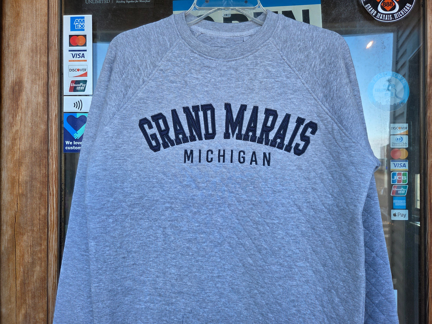 Quilted Raglan Crewneck