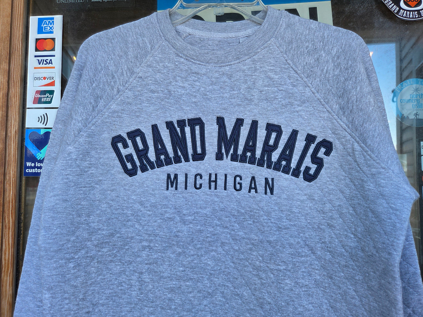 Quilted Raglan Crewneck