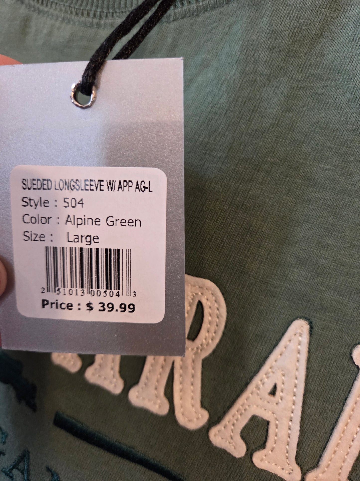 Alpine green sueded Long sleeve