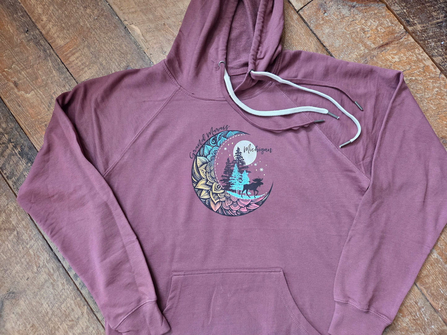 Lightweight hoodie - port color