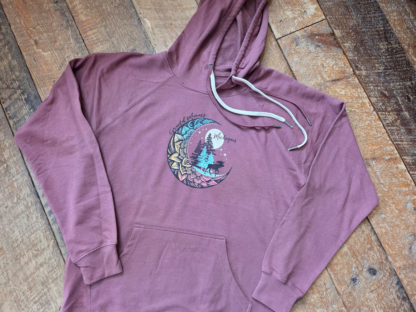 Lightweight hoodie - port color