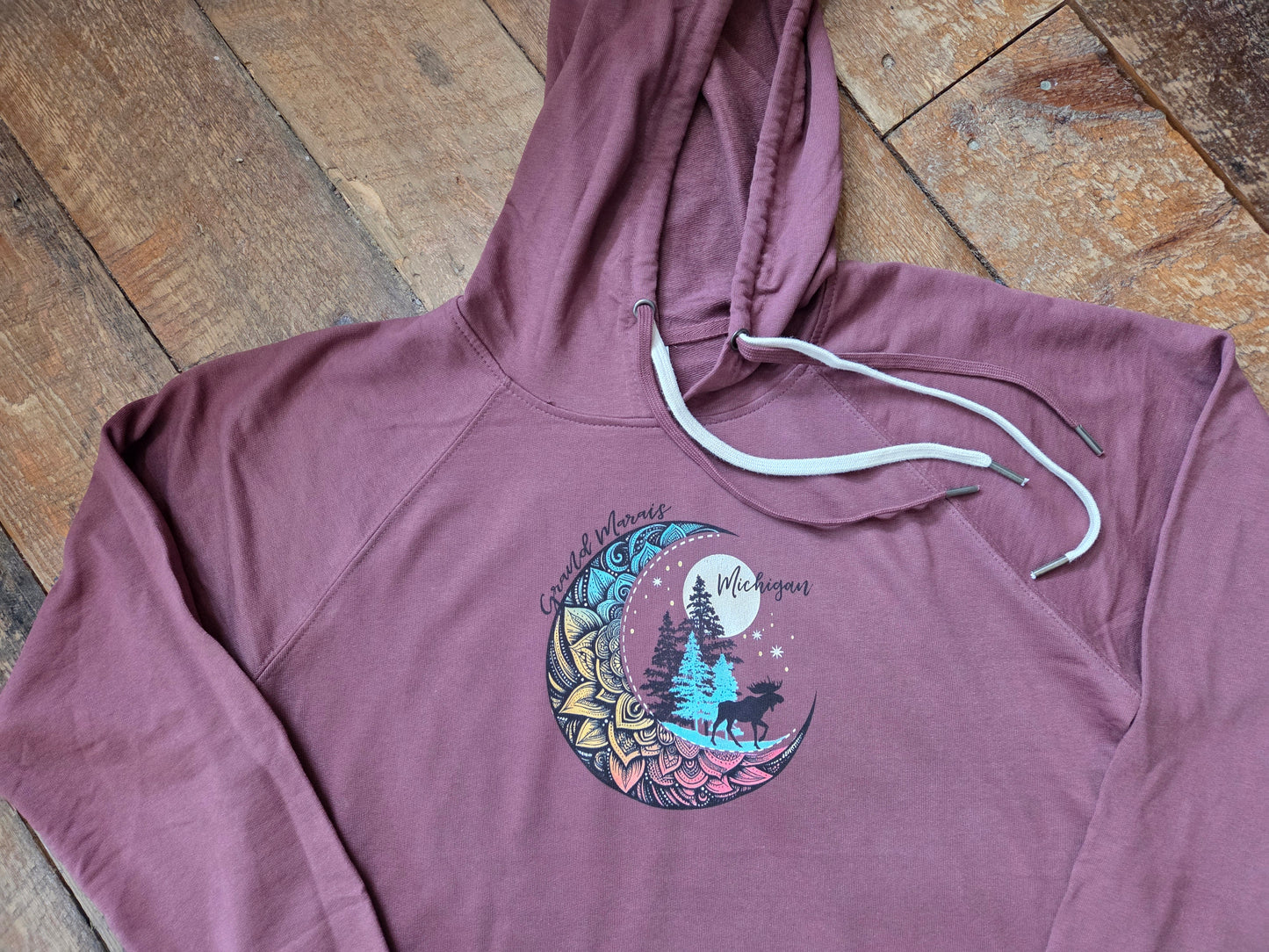 Lightweight hoodie - port color