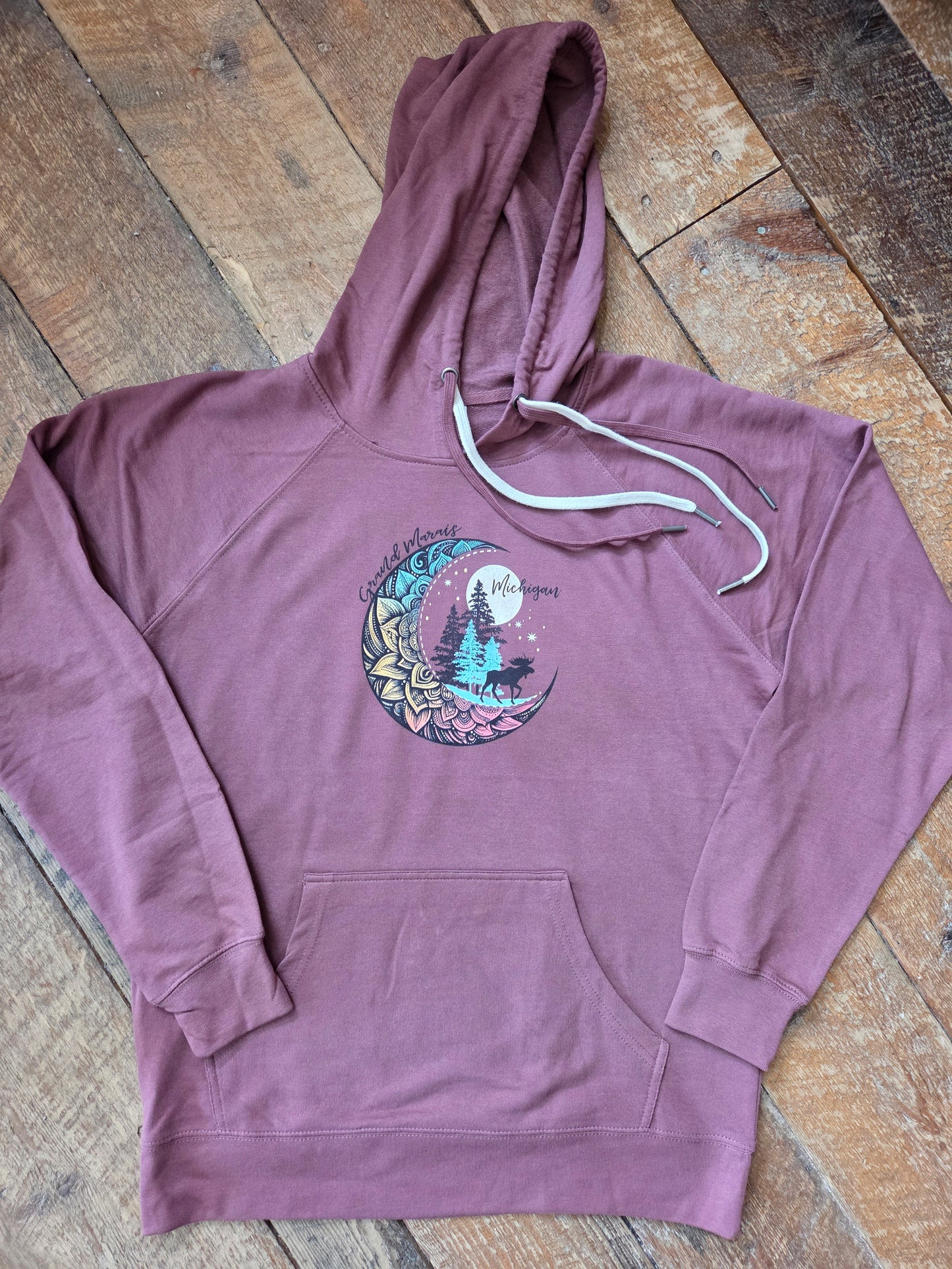 Lightweight hoodie - port color