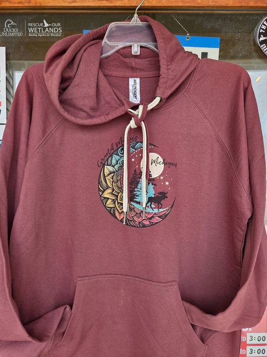 Lightweight hoodie - port color