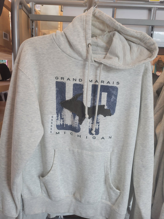 Hooded sweatshirt - distressed U.P