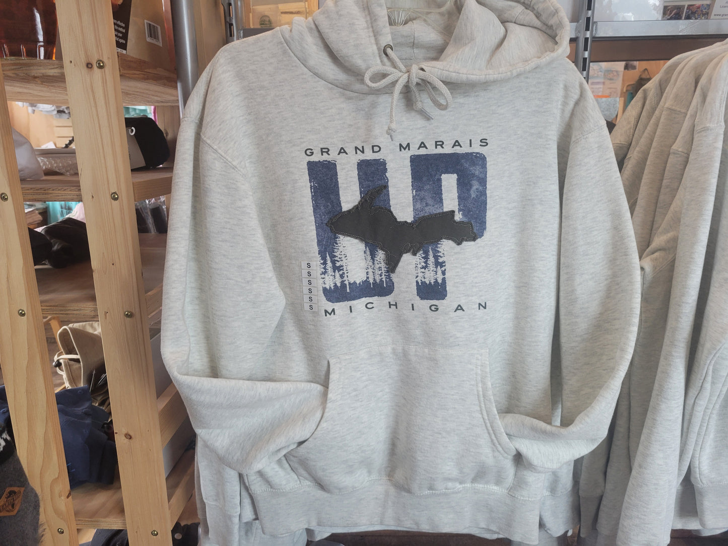 Hooded sweatshirt - distressed U.P